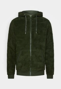 Pier One BORG ZIP-UP JACKET - Fleecejacke - Dark Green -Modekleidung 067adbe3faa7458ba7e980a0b8da5bd4 1