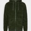 Pier One BORG ZIP-UP JACKET - Fleecejacke - Dark Green -Modekleidung 067adbe3faa7458ba7e980a0b8da5bd4