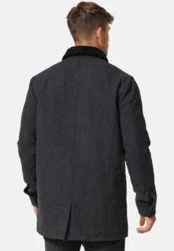 Indicode Jeans FALMO - Kurzmantel - Mini Herringbone Black -Modekleidung 093d77247ad94084b701341ee666099d