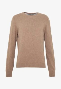 Pier One BASIC CREWNECK - Strickpullover - Mottled Beige -Modekleidung 188b4f92241a4ee38833f970cf37df24
