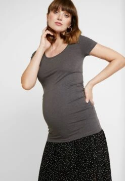 2 PACK - T-Shirt Basic - Dark Gray/black -Modekleidung 18f88c666d4f4ae7af077ff0b0321187