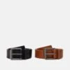 Pier One 2 PACK UNISEX - Gürtel - Black/cognac -Modekleidung 2f8356d00e94424e9b370f49a86d96f0