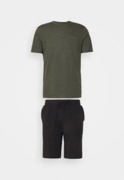 Pier One Nachtwäsche Set - Black/khaki -Modekleidung 4344377384bd49f0bb9aec4cd044c479