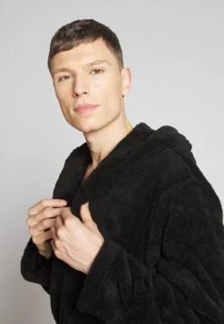 Pier One Bademantel - Black -Modekleidung 46ddd89e67e647d9a552c22e74d82b35