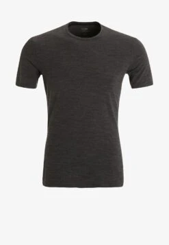 Icebreaker MERINO ANATOMICA SS CREWE - Unterhemd/-shirt - Jet Heather/black -Modekleidung 4993cc330aee4c50bb064fb45cdc2547