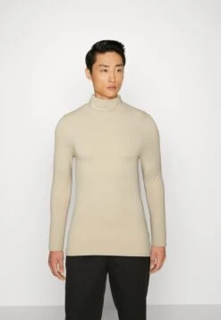 Pier One 2 PACK - Langarmshirt - Beige/bordeaux -Modekleidung 56ac16533860485ab0af4460b554ef38