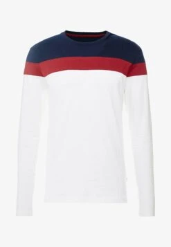 Pier One Langarmshirt - Offwhite/dark Blue -Modekleidung 63ae9e8cee0e4fb9a5cbf2e242232e72