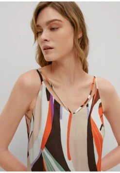 Comma Maxikleid - Brown Aop -Modekleidung 6a77227de3cb4c778cf888071aadd55d