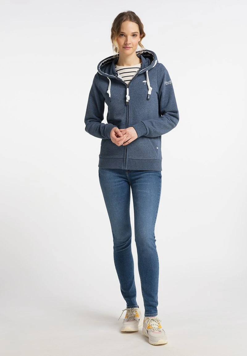 SCHMUDDELWEDDA NAHIMA - Sweatjacke - Rauchmarine Melange 4 SCHMUDDELWEDDA NAHIMA - Sweatjacke - Rauchmarine Melange – Bild 2