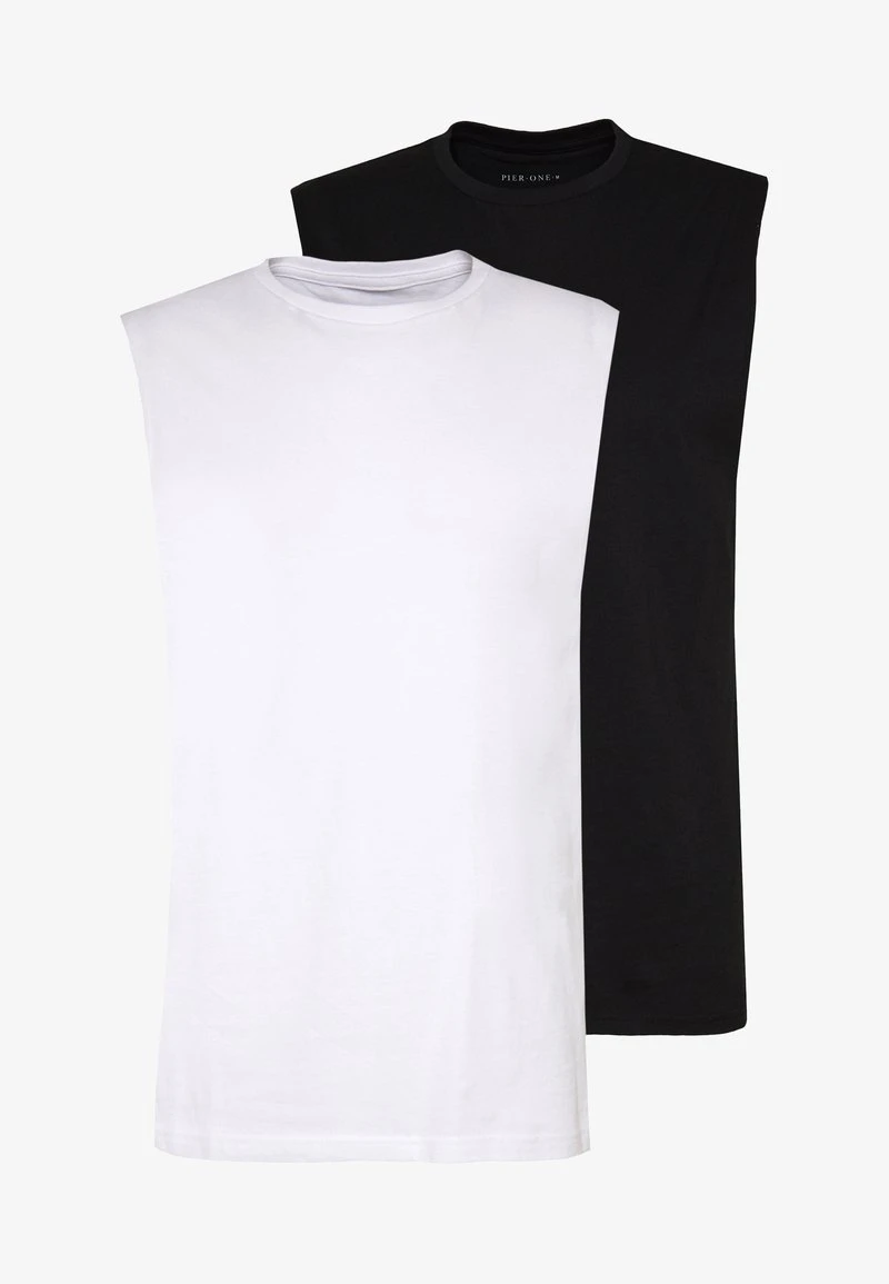 Pier One 2 PACK - Top - White/black 6 Pier One 2 PACK - Top - White/black – Bild 4