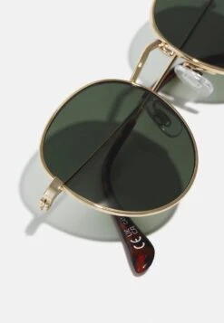 Pier One UNISEX - Sonnenbrille - Gold-coloured/green -Modekleidung 757cc522f0d64d40943756228eeb0e2f