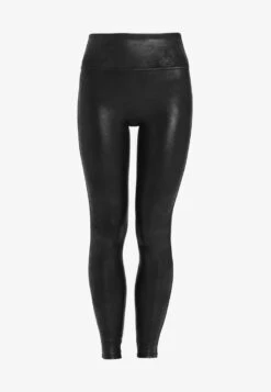 Spanx FAUX LEATHER LEGGINGS - Leggings - Strümpfe - Black -Modekleidung 7eec0d10486240bb80bf857bc3d7d1b7