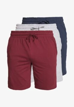 Pier One 3 PACK - Nachtwäsche Hose - Dark Blue/mottled Grey -Modekleidung 7fdf46a671ba44ecb23e44e86e8b7ff9