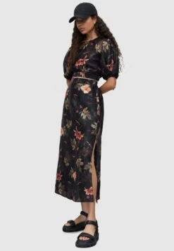 AllSaints ASTA VIVIANA - Maxirock - Black -Modekleidung 82d3e5d436934230a4120b33ab1acf10