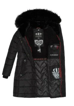 Navahoo LOTUSBLÜTE PRINCESS - Wintermantel - Schwarz -Modekleidung 82ee11b2ded649248f0df66b8c01d954