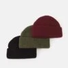 Pier One UNISEX 3 PACK - Mütze - Black/khaki/bordeaux -Modekleidung 87459dbe987649a8aaf826ac5710e03e