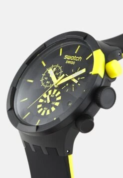 Swatch RACING PLEASURE - Chronograph - Black/yellow -Modekleidung 8a80ec64c62b4ad69f8f84561c35a522