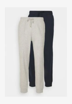 Pier One 2 PACK - Nachtwäsche Hose - Dark Blue/mottled Light Grey -Modekleidung a09bfd20bcd84e39aeecebf2df10c7b2