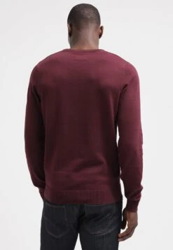 Pier One BASIC CREWNECK - Strickpullover - Bordeaux -Modekleidung aaf245cbddbb47c589ef82b506fadeca