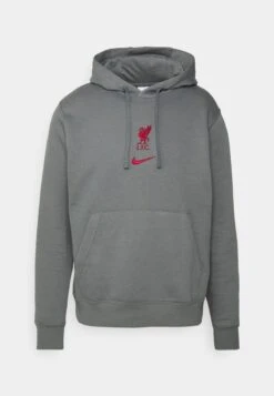 Nike Performance LIVERPOOL FC CLUB HOODIE - Sweatshirt - Smoke Grey/tough Red -Modekleidung b49f30b9d3064a0aa50fc109a5663008