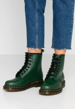 Dr. Martens 1460 BOOT - Schnürstiefelette - Green Smooth -Modekleidung c373858b3598426bbf46e8f39175df96
