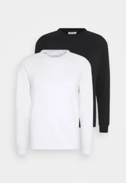Pier One 2 PACK - Sweatshirt - White/black -Modekleidung c8d8ecb087614e1d86ddf5a1041c7c53