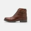Pier One LEATHER - Schnürstiefelette - Brown -Modekleidung cc36912fd13c41d5bc50a6bc7214b455