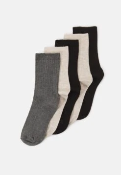Anna Field 5 PACK - Socken - Beige/black/grey -Modekleidung dea7449edcb441f7b7474480476e34b4 1