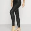 Spanx FAUX LEATHER MOTO LEGGINGS - Leggings - Strümpfe - Black -Modekleidung e851d084b2494598ac369956731b244f