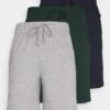 Pier One 3 PACK - Nachtwäsche Hose - Dark Blue /mottled Dark Grey/dark Green -Modekleidung fbadd663c5594d29a25948737d7d986a