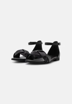 LEATHER - Riemensandalette - Black -Modekleidung fcbaeb55841b49a2b7773d934e1aa288