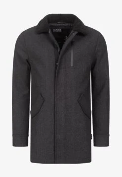 Indicode Jeans FALMO - Kurzmantel - Mini Herringbone Black -Modekleidung fe384659517d402da71935a7b4e5e6e9